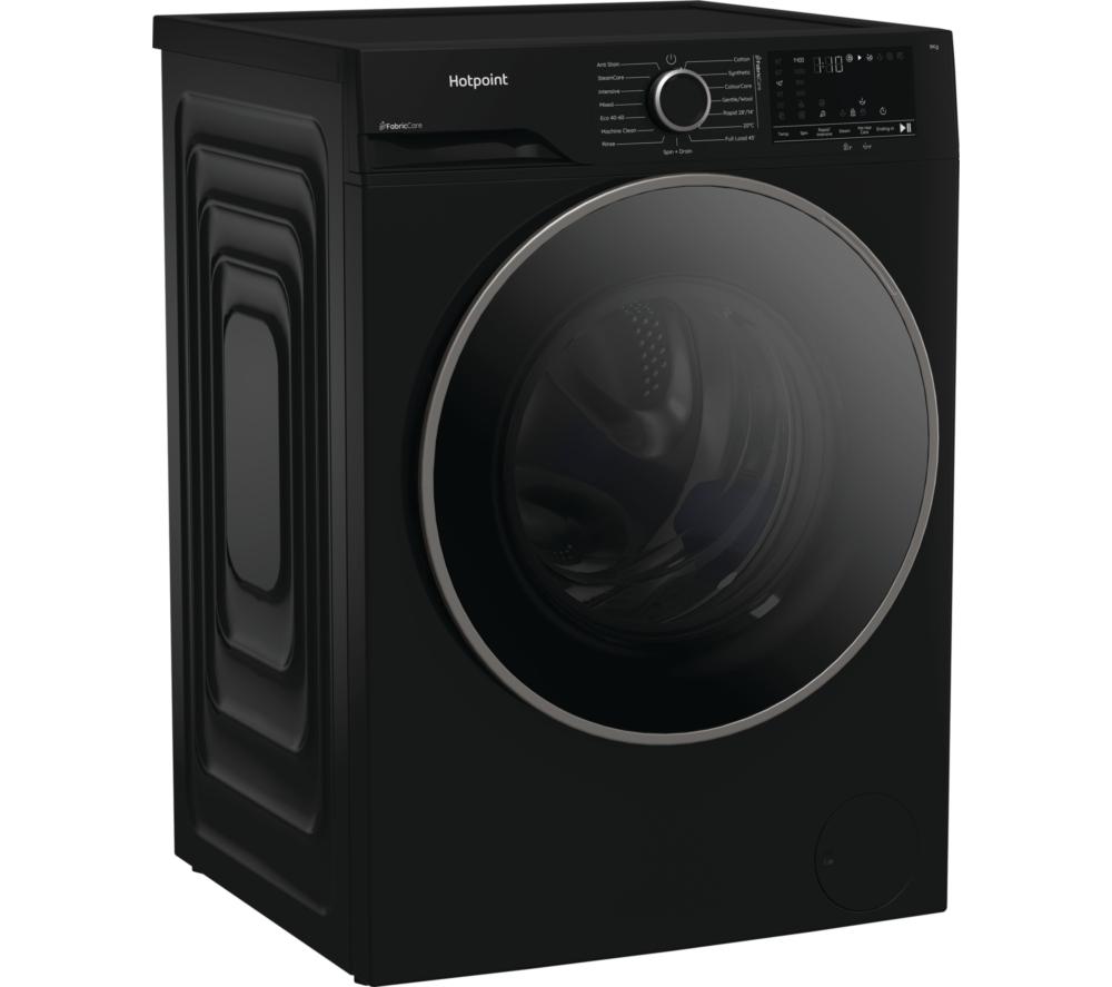 HOTPOINT FabricCare HBCA 93B CARE UK 9 kg 1400 Spin Washing Machine - Black image number 2 of 14