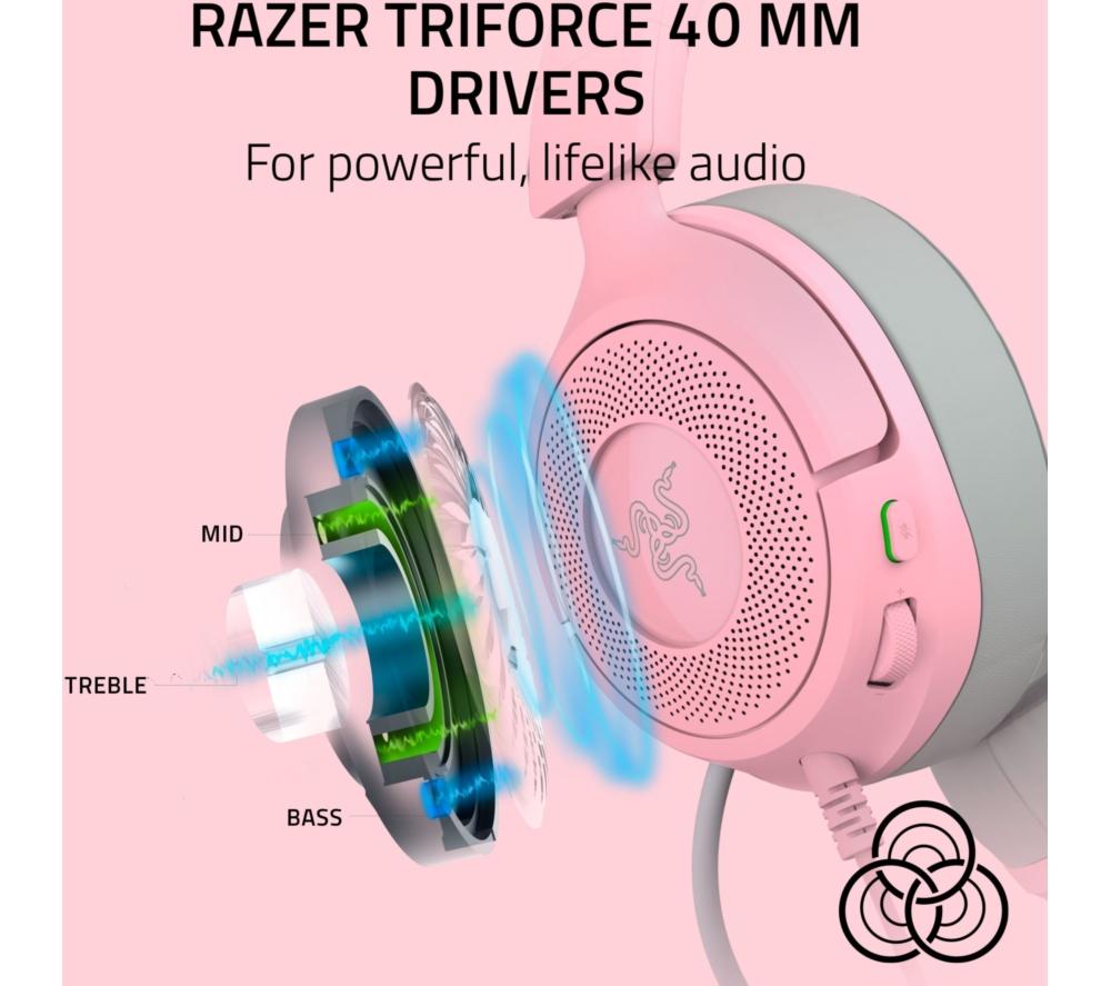 RAZER Kraken Kitty V3 X USB 7.1 Gaming Headset - Quartz image number 4 of 11
