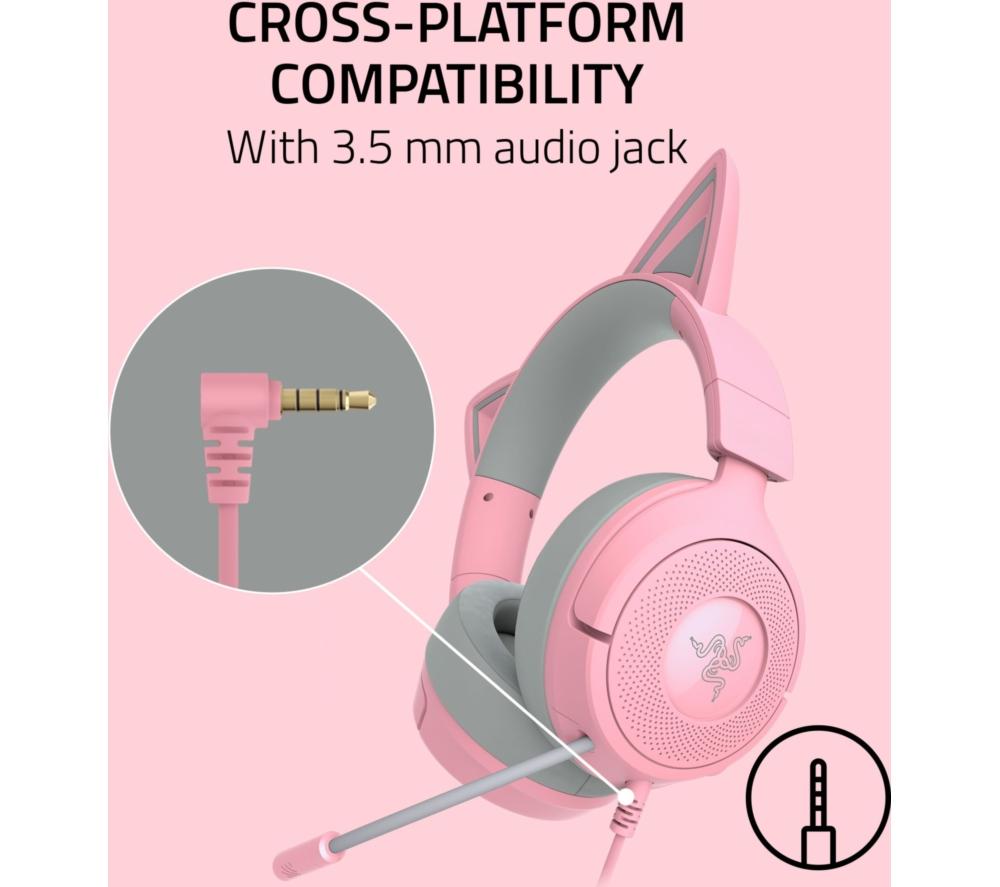 RAZER Kraken Kitty V3 X USB 7.1 Gaming Headset - Quartz image number 6 of 11