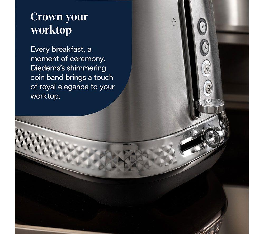 DELONGHI Diadema CTV3003.M 4-Slice Long Toaster - Brushed Steel image number 5 of 6