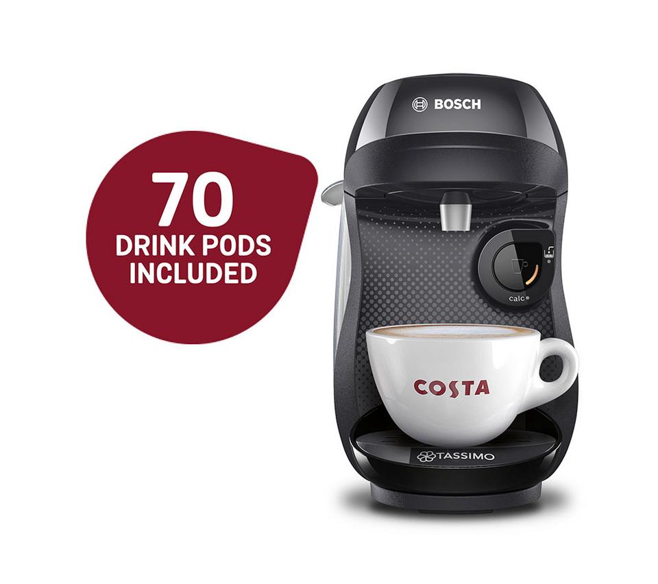 TASSIMO by Bosch Happy Friendly TAS102EGBC Coffee Machine Starter Kit - Black