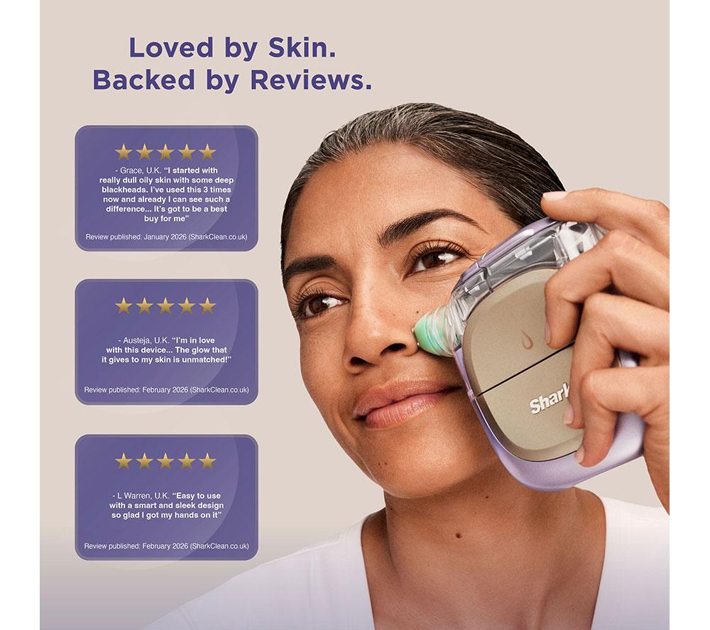 SHARK FacialPro Glow + DePuffi At Home Facial - Warm Black image number 6 of 15
