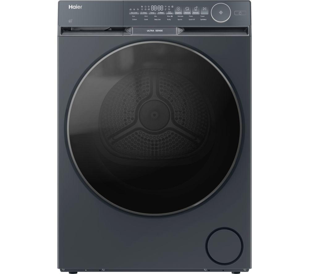 HAIER X Series 9 HD90-CQ387PGU-UK WiFi-enabled 9 kg Heat Pump Tumble Dryer – Graphite, Silver/Grey