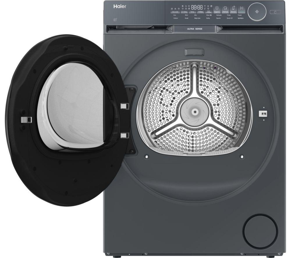 HAIER X Series 9 HD90-CQ387PGU-UK WiFi-enabled 9 kg Heat Pump Tumble Dryer - Graphite image number 2 of 3