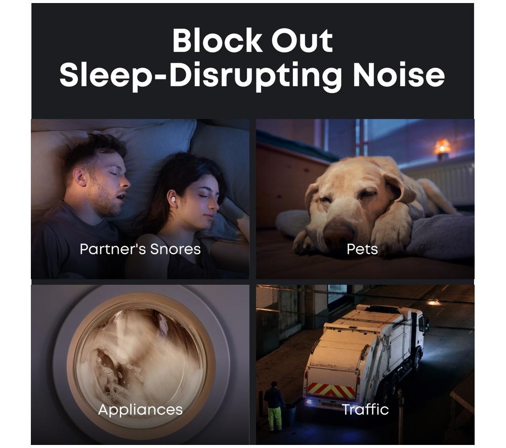 ANKER Soundcore Sleep A30 Wireless Bluetooth Noise-Cancelling Earbuds - White image number 5 of 9