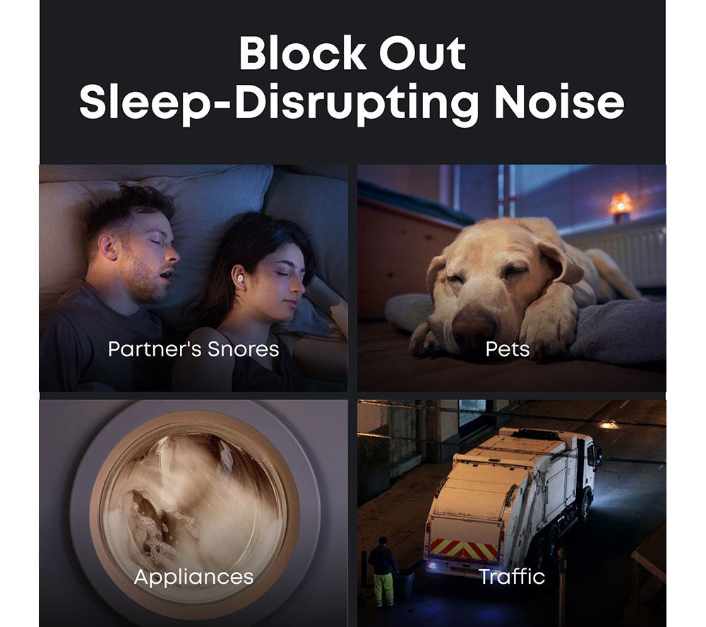 ANKER Soundcore Sleep A30 Wireless Bluetooth Noise-Cancelling Earbuds - White image number 9 of 9