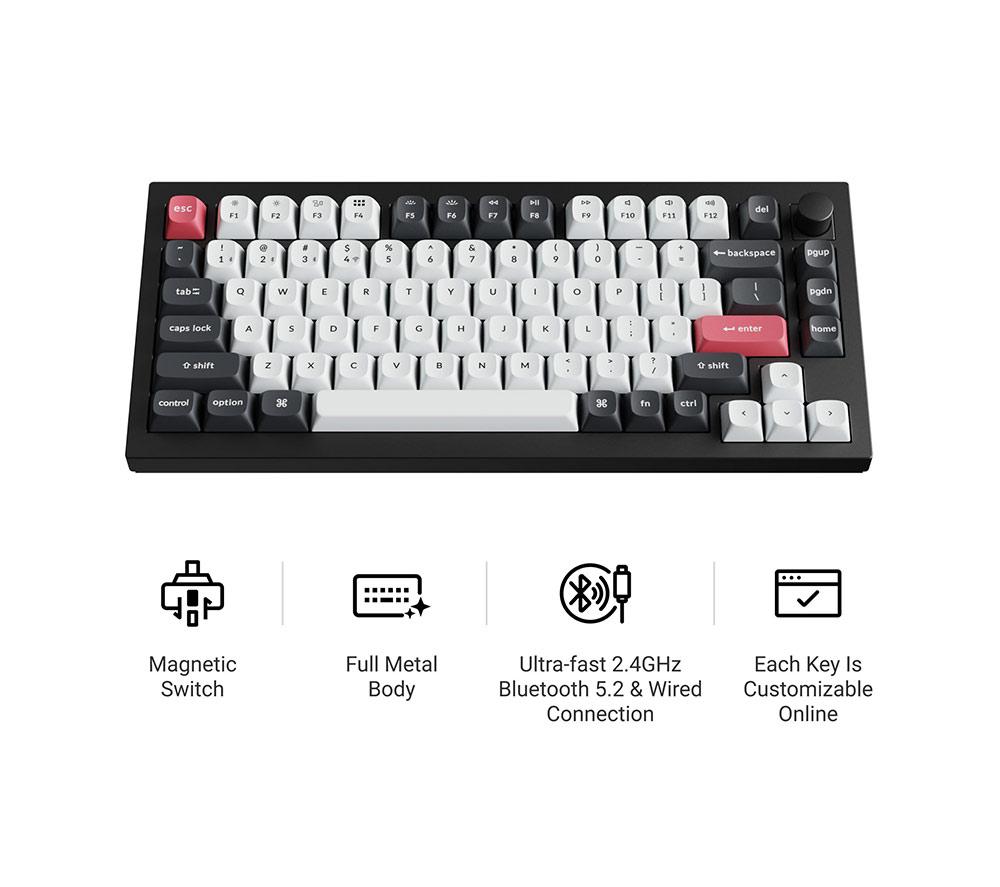 KEYCHRON Q6 HE Wireless Mechanical Gaming Keyboard - Carbon Black image number 5 of 7