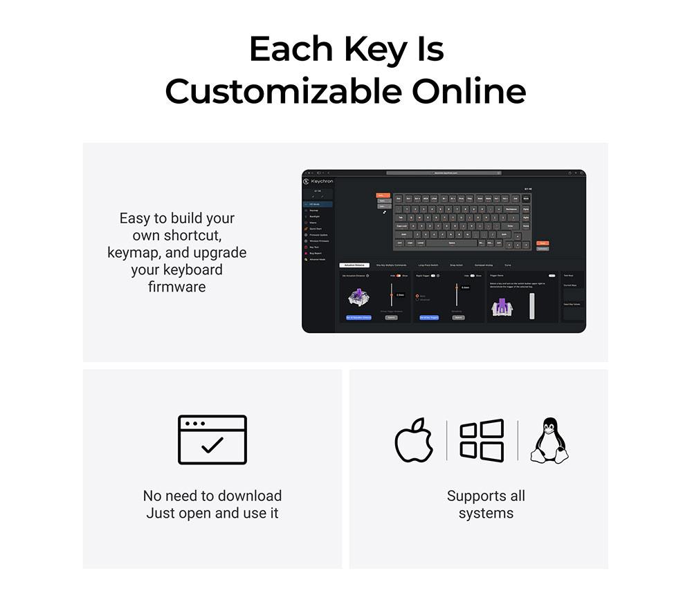 KEYCHRON Q6 HE Wireless Mechanical Gaming Keyboard - Carbon Black image number 6 of 7