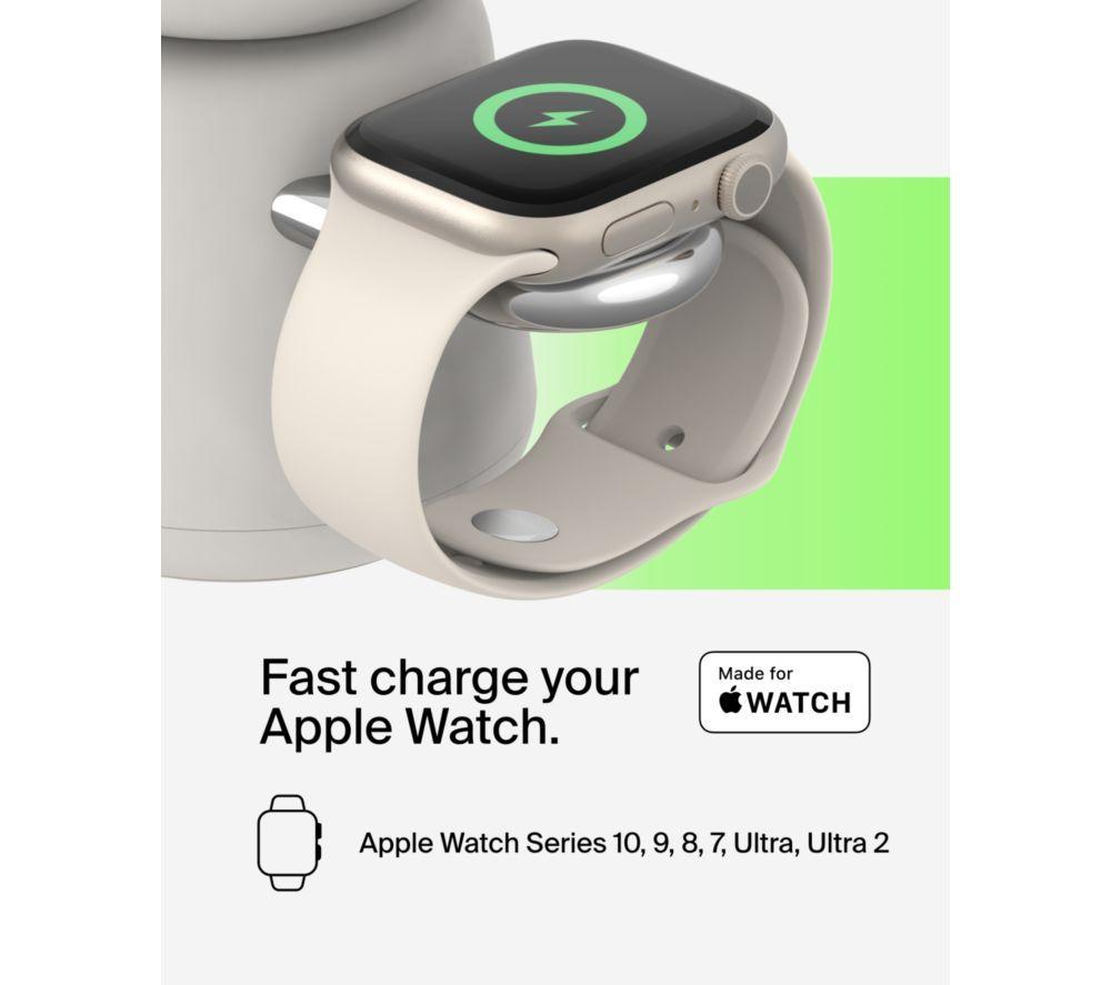 BELKIN BoostCharge Pro Qi2 2-in-1 Magnetic 15 W Wireless Charger - Sand image number 8 of 9