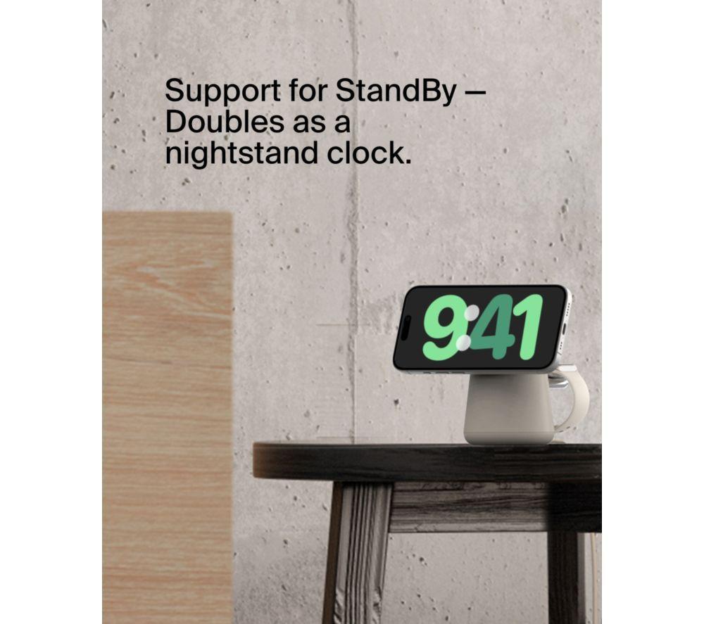 BELKIN BoostCharge Pro Qi2 2-in-1 Magnetic 15 W Wireless Charger - Sand image number 9 of 9