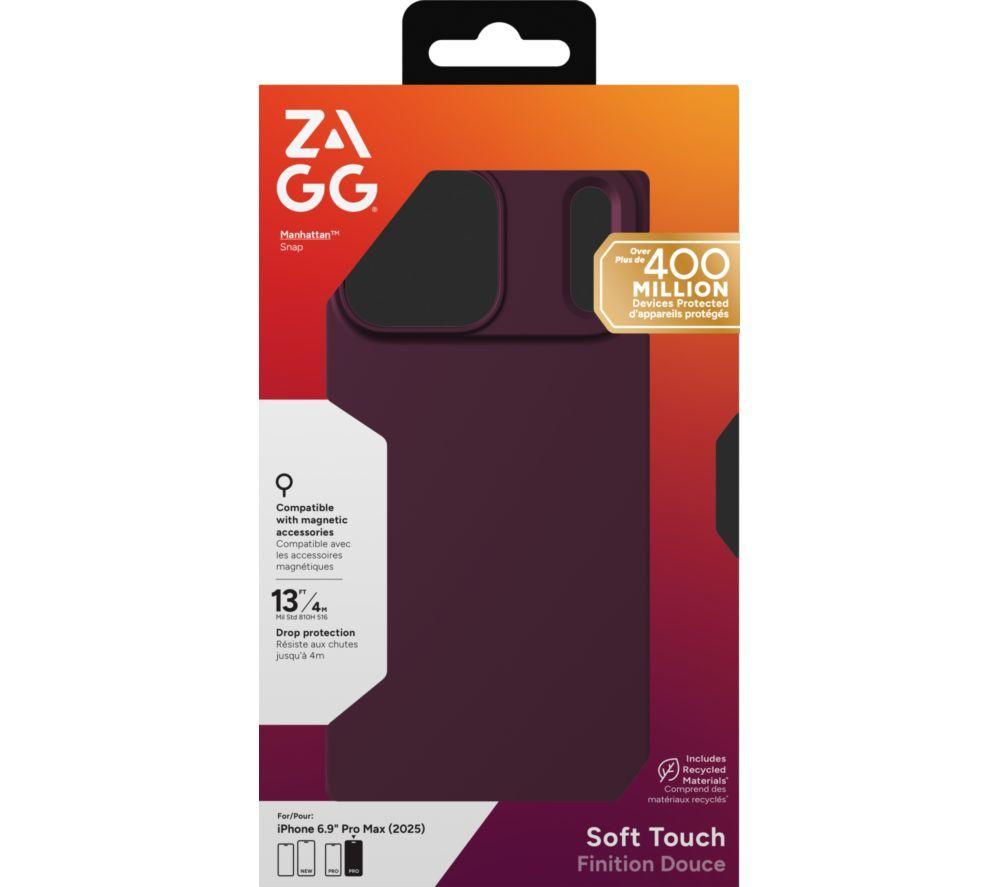 ZAGG Manhattan Snap iPhone 17 Pro Max Case - Cherry image number 4 of 4
