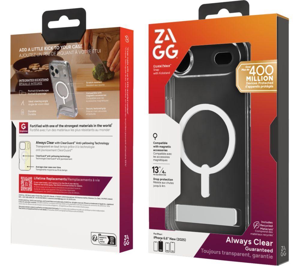 ZAGG Crystal Palace Snap Kickstand iPhone Air Case - Clear image number 2 of 2