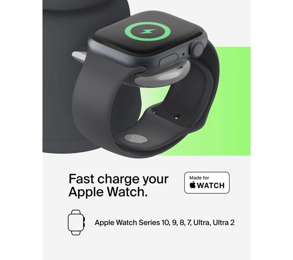 BELKIN BoostCharge Pro Qi2 2-in-1 Magnetic 15 W Wireless Charger - Charcoal image number 7 of 9