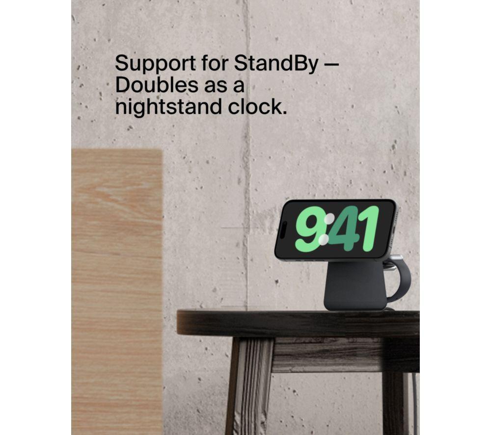 BELKIN BoostCharge Pro Qi2 2-in-1 Magnetic 15 W Wireless Charger - Charcoal image number 8 of 9