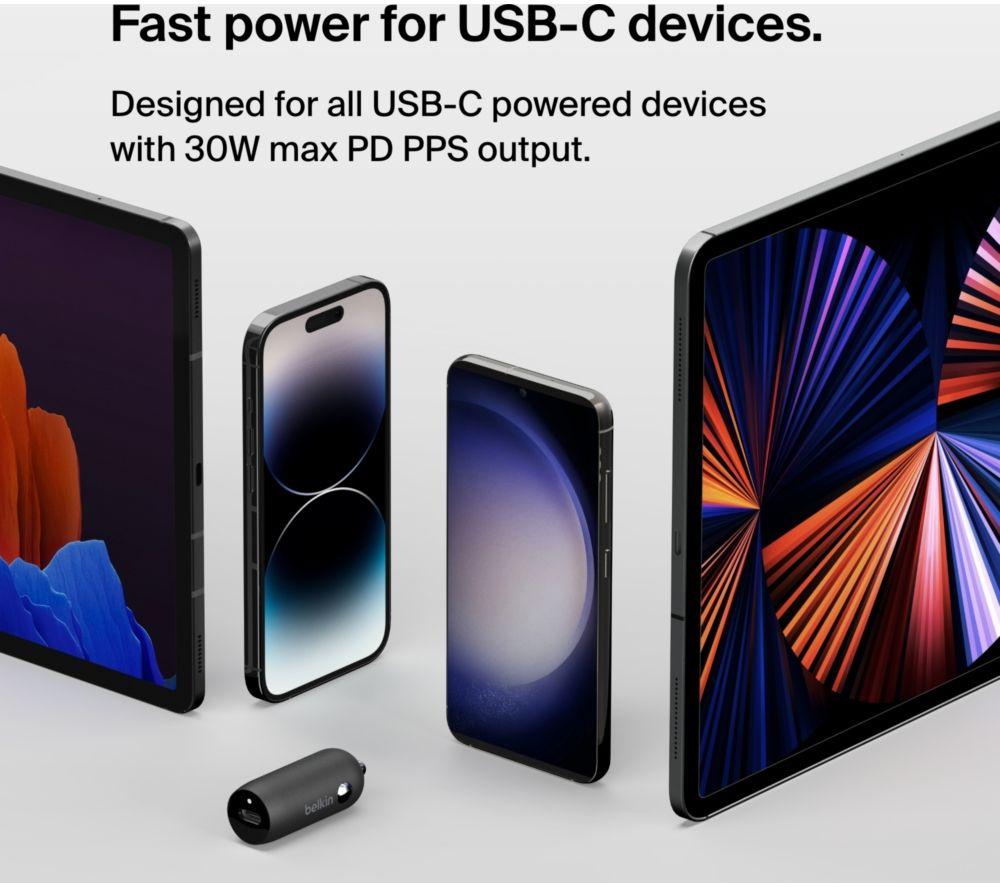 BELKIN BoostCharge 30 W USB Type-C Car Charger image number 3 of 4
