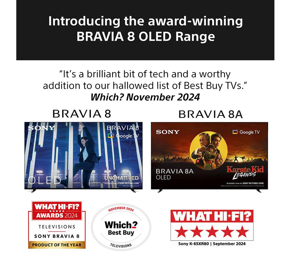 SONY BRAVIA 8A 65" OLED 4K HDR AI Smart TV - K65XR8A1B image number 2 of 22