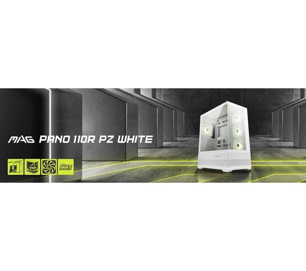 MSI MAG PANO 110R PZ ATX Mid-Tower PC Case - White image number 3 of 3