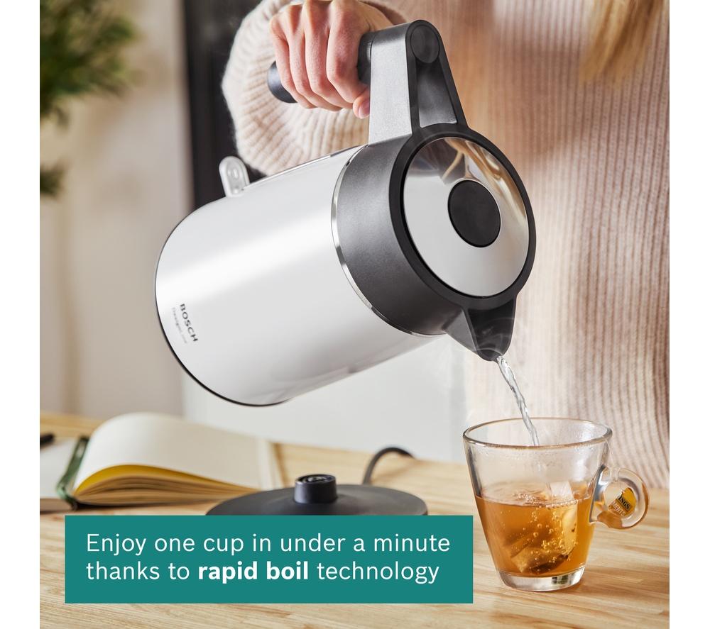 BOSCH DesignLine Ergo TWK5P471GB Cordless Jug Kettle - White image number 4 of 10