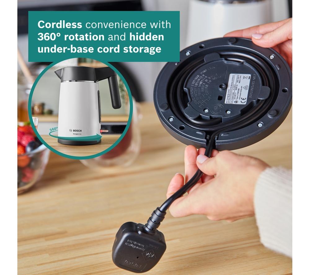 BOSCH DesignLine Ergo TWK5P471GB Cordless Jug Kettle - White image number 7 of 10