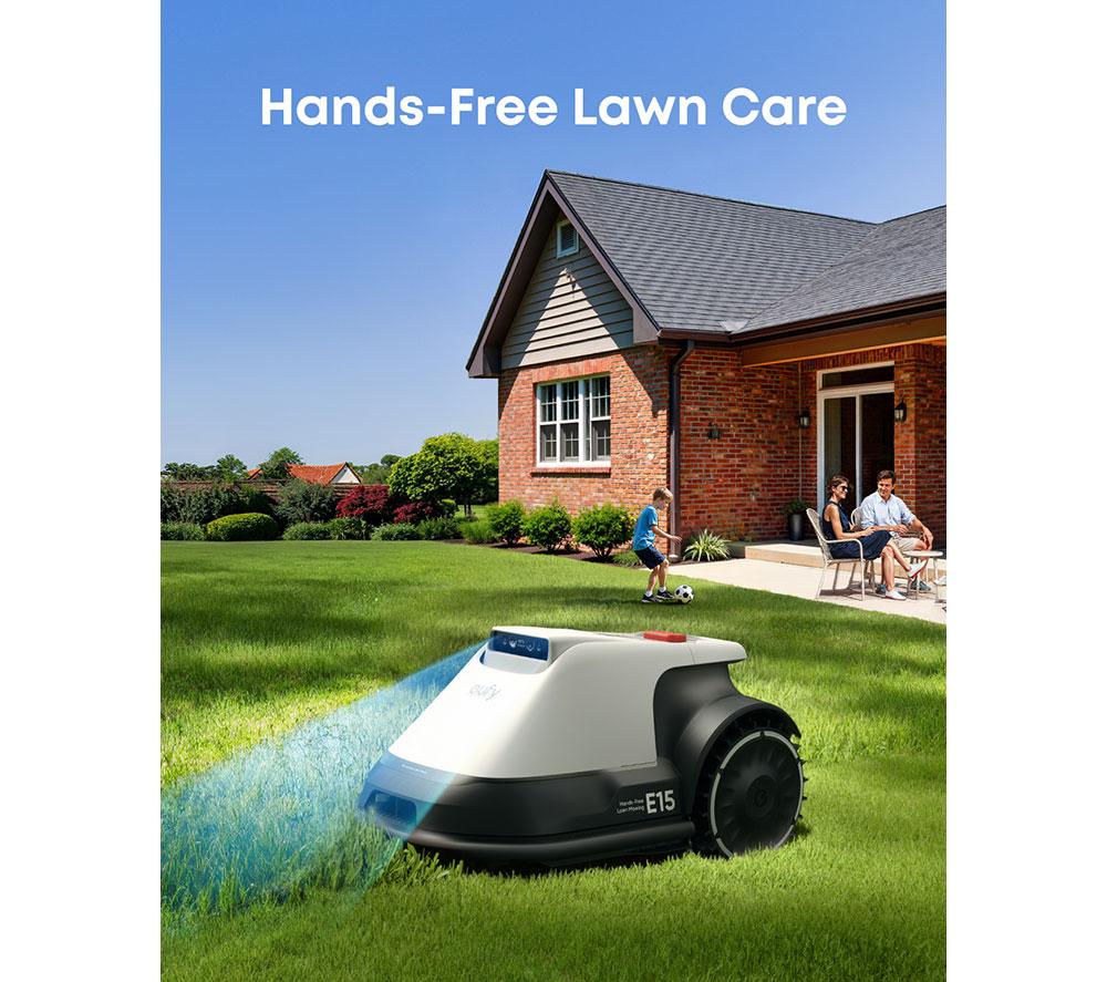 EUFY E15 Cordless Robot Lawn Mower - Grey image number 2 of 8