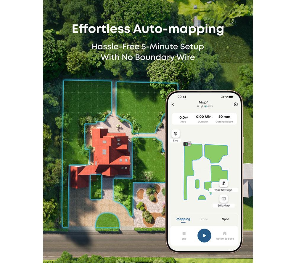 EUFY E15 Cordless Robot Lawn Mower - Grey image number 3 of 8