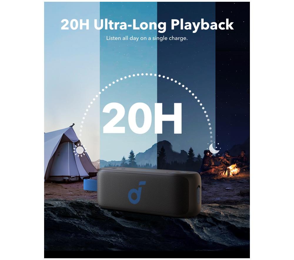 SOUNDCORE Select 3 Portable Bluetooth Speaker - Black image number 5 of 7