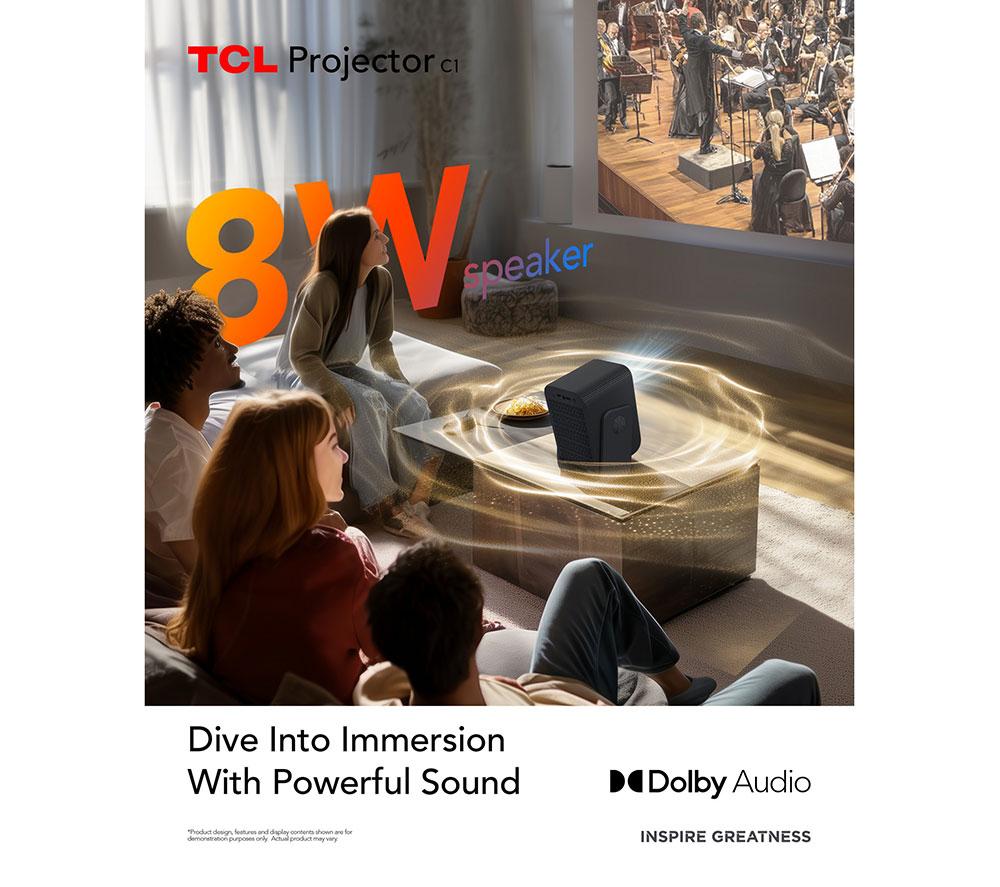 TCL C series C1 Smart Full HD Home Cinema Projector image number 9 of 9