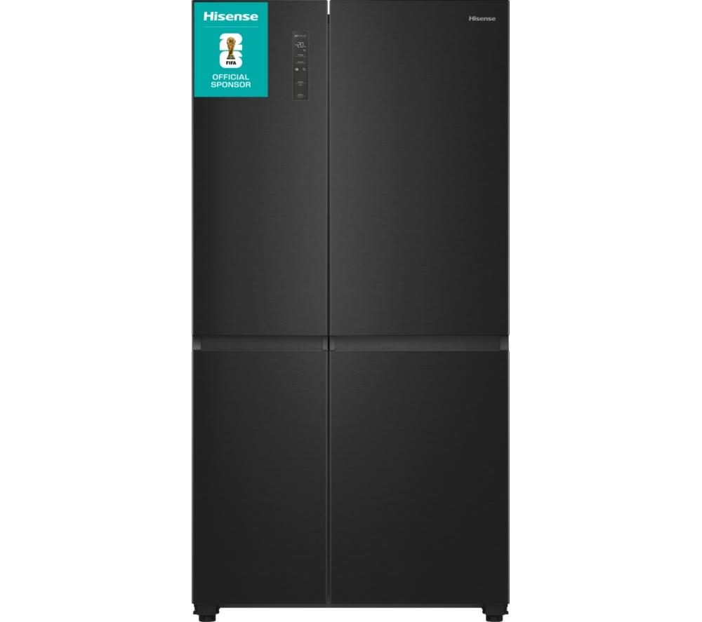 HISENSE PureFlat RS5P668SSFC American-Style Smart Fridge Freezer – Black Stainless Steel, Stainless Steel