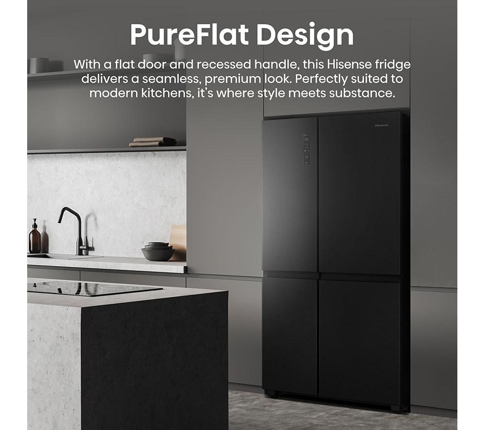 HISENSE PureFlat RS5P668SSFC American-Style Smart Fridge Freezer - Black Stainless Steel image number 6 of 15