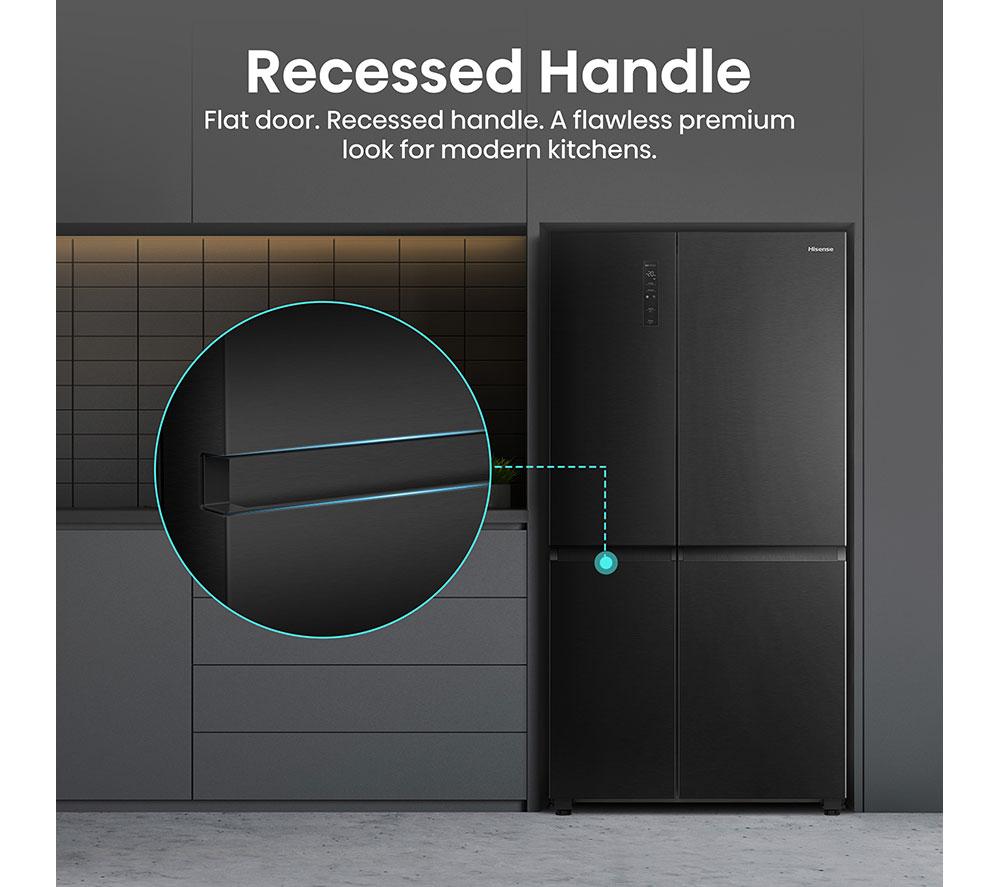 HISENSE PureFlat RS5P668SSFC American-Style Smart Fridge Freezer - Black Stainless Steel image number 7 of 15