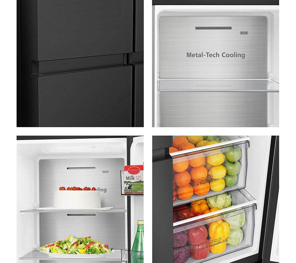 HISENSE PureFlat RS5P668SSFC American-Style Smart Fridge Freezer - Black Stainless Steel image number 14 of 15