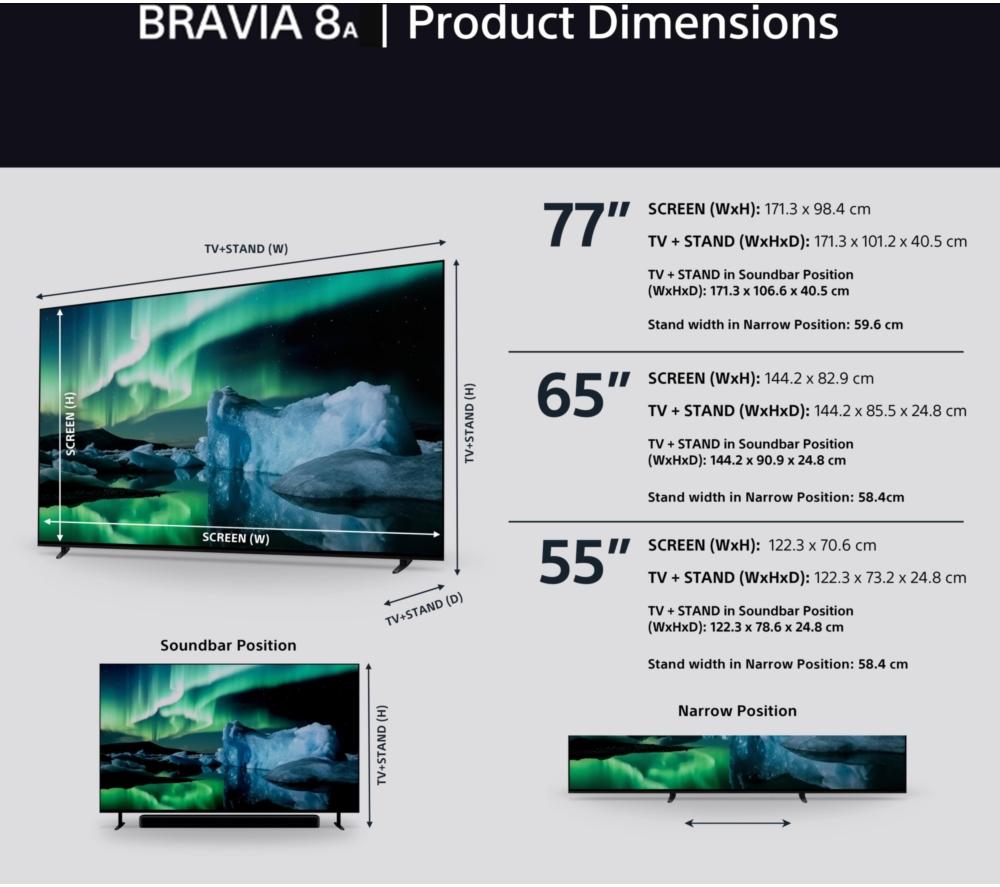 SONY BRAVIA 8A 77" OLED 4K HDR AI Smart TV - K77XR8AB image number 19 of 21