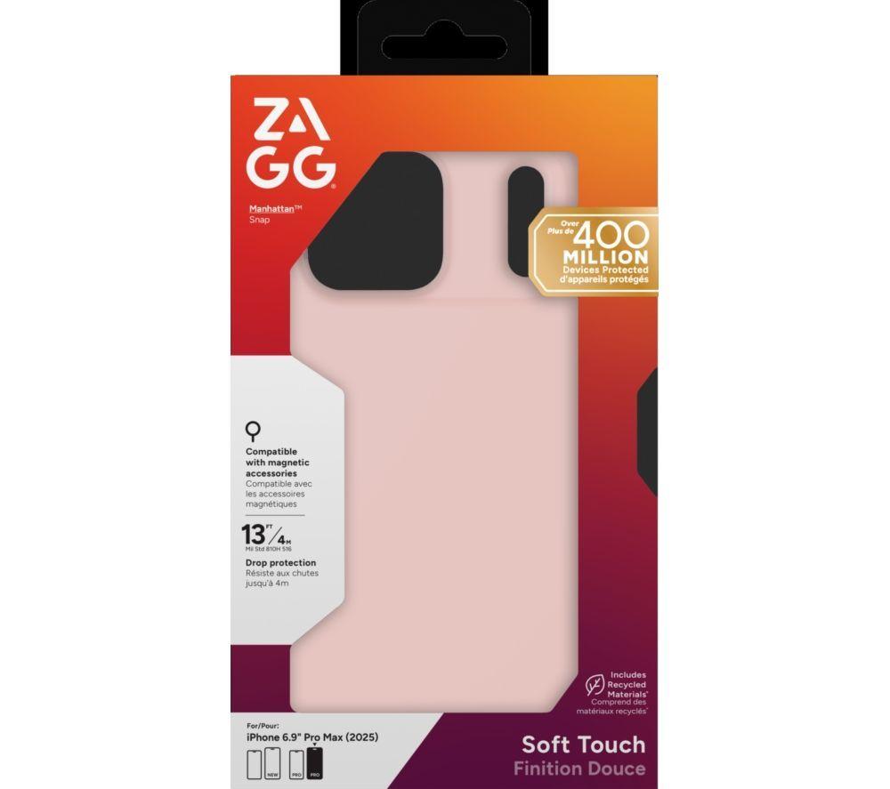 ZAGG Manhattan Snap iPhone 17 Pro Max Case - Pink image number 2 of 3