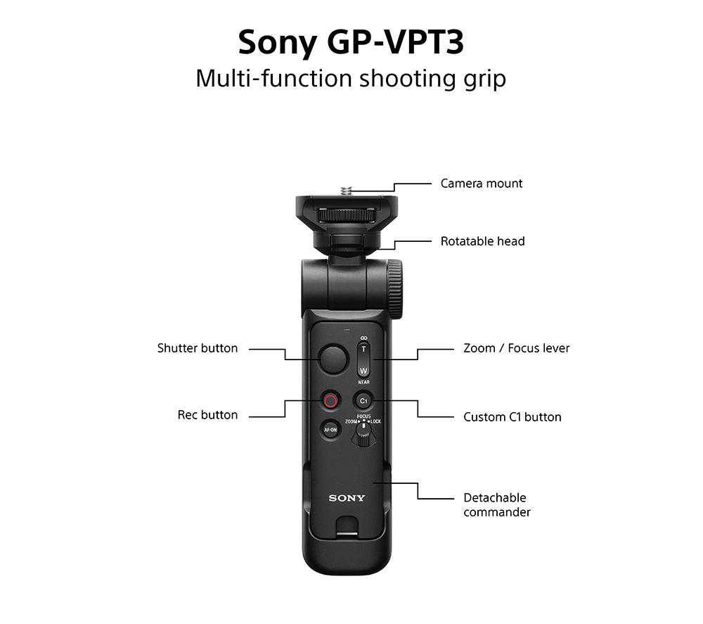SONY GP-VPT3 Multi-function Shooting Grip - Black image number 10 of 10