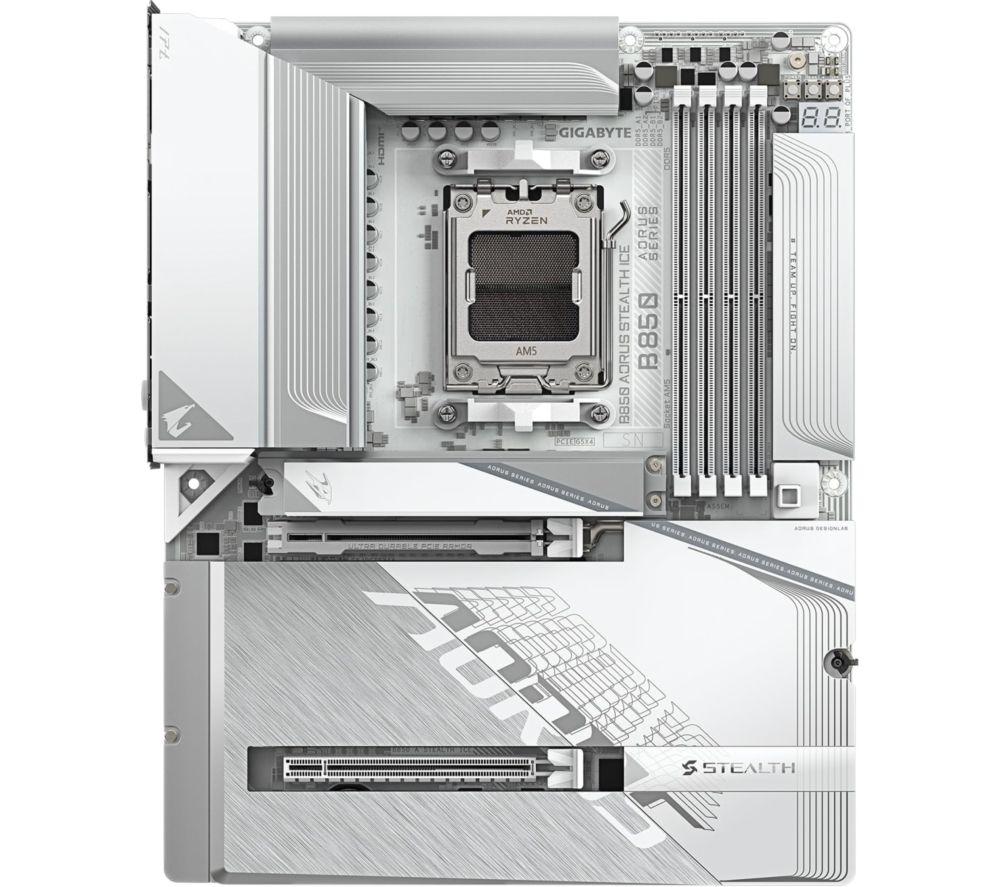 Gigabyte Aorus B850 Stealth Ice Am5 Wifi7 Motherboard, White