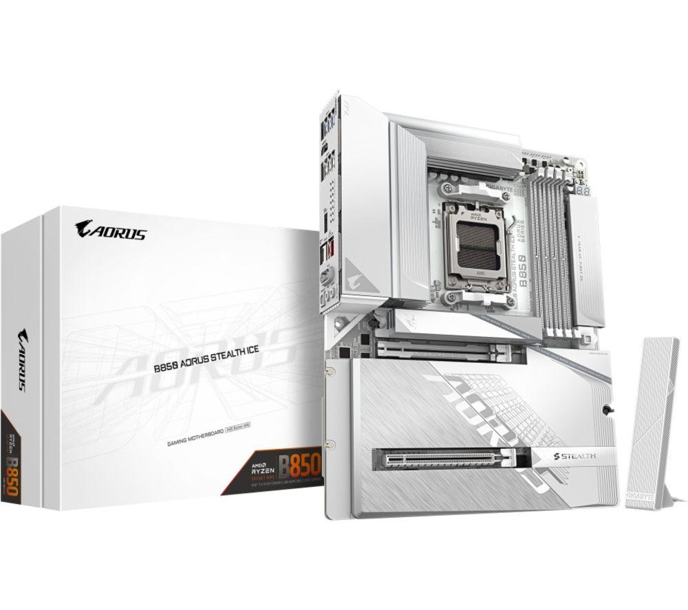 GIGABYTE Aorus B850 Stealth Ice AM5 WIFI7 Motherboard image number 2 of 2