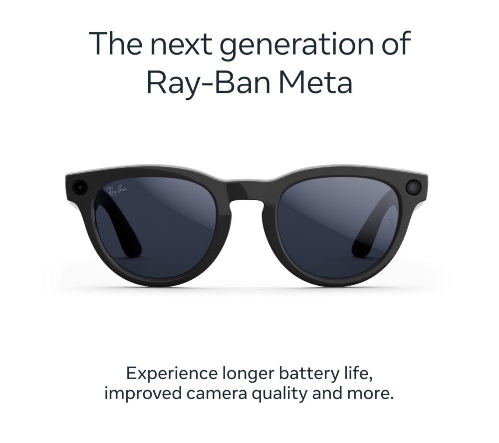 RAY-BAN META Headliner (Gen 2) Glasses - Shiny Black with Clear to Sapphire Transitions Lenses image number 2 of 7