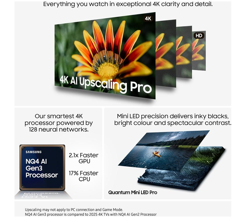 SAMSUNG QN90F 115" Neo QLED 4K Mini LED Vision AI Smart TV 2025 - QE115QN90F image number 3 of 14