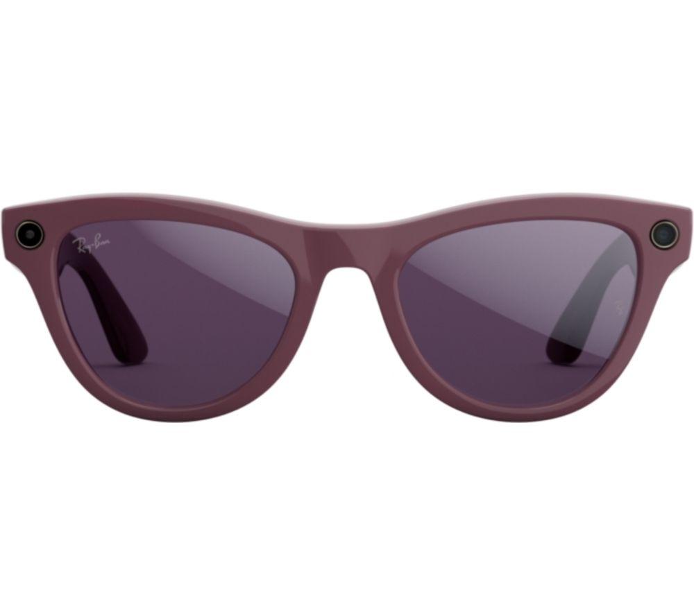 RAY-BAN META Skyler (Gen 2) Glasses - Shiny Mystic Violet with Clear to Amethyst Transitions Lenses image number 7 of 8