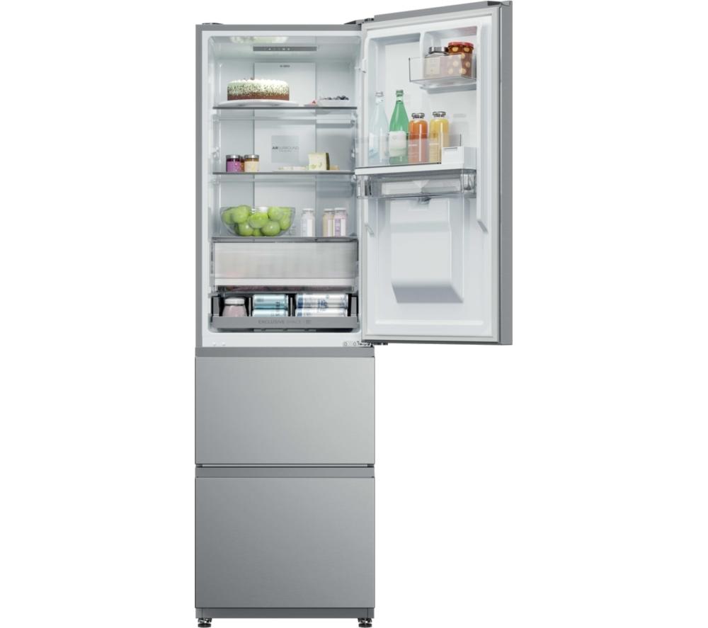 HAIER 3D Combi Series 3 HTR3518EWMXK 60/40 Fridge Freezer - Inox image number 3 of 17