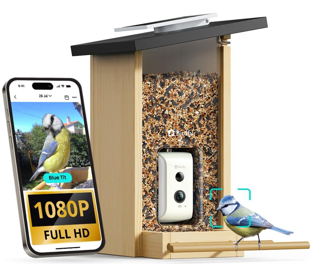 BIRDFY Ebony Lite Smart Bird Feeder with Camera and Solar Panel image number 2 of 11