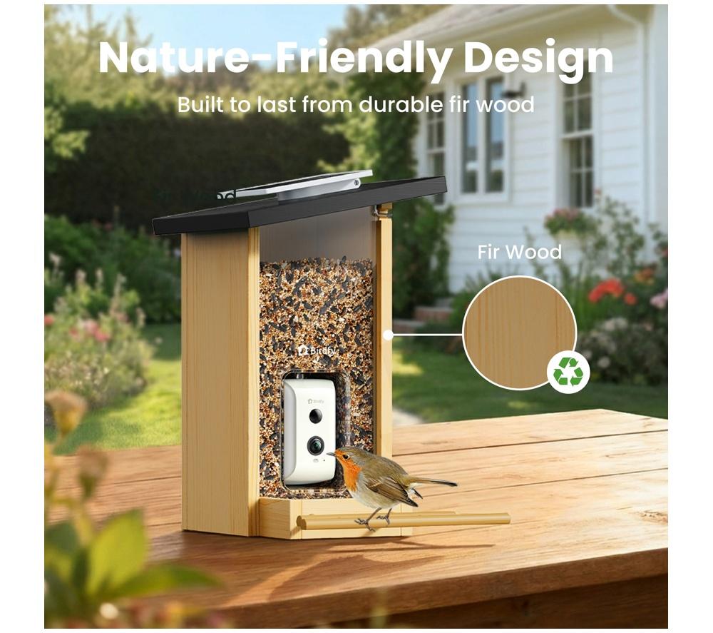 BIRDFY Ebony Lite Smart Bird Feeder with Camera and Solar Panel image number 5 of 11
