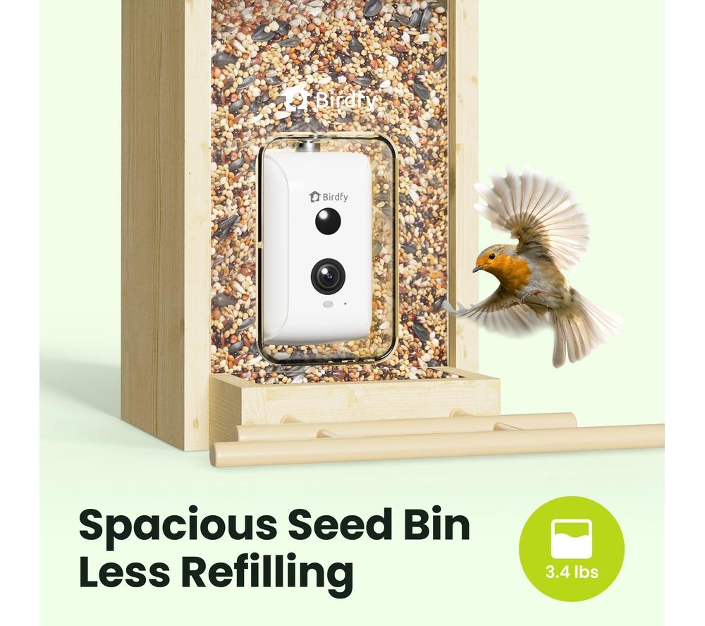 BIRDFY Ebony Lite Smart Bird Feeder with Camera and Solar Panel image number 7 of 11