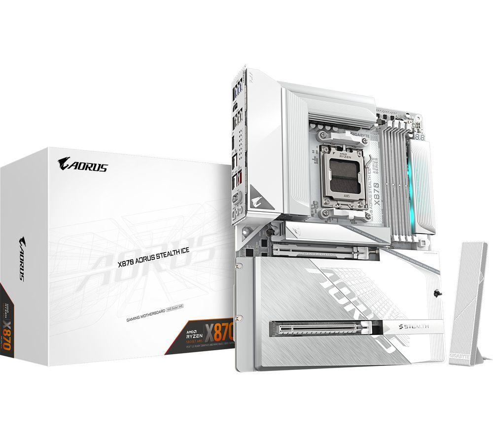 GIGABYTE Aorus STEALTH ICE X870 AM5 Motherboard image number 2 of 6