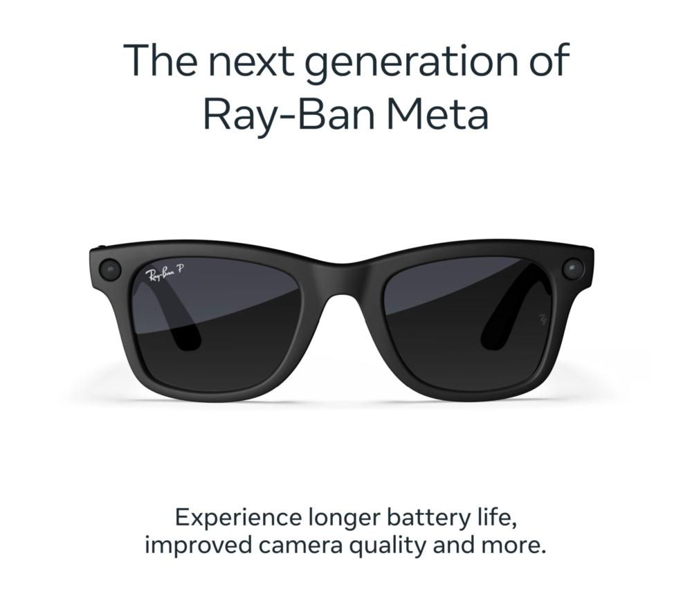 RAY-BAN META Meta Wayfarer (Gen 2) Glasses - Matte Black with Gradient Graphite Lenses image number 2 of 7