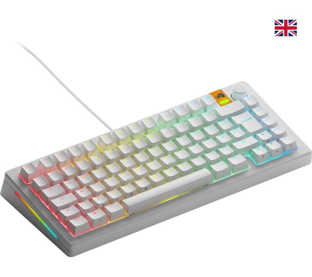 GLORIOUS GMMK 3 Pro HE Prebuilt 75% Hall Effect Gaming Keyboard - White