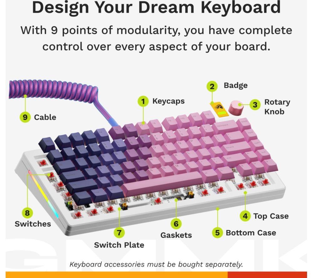 GLORIOUS GMMK 3 HE Prebuilt 75% Hall Effect Gaming Keyboard - White image number 11 of 11