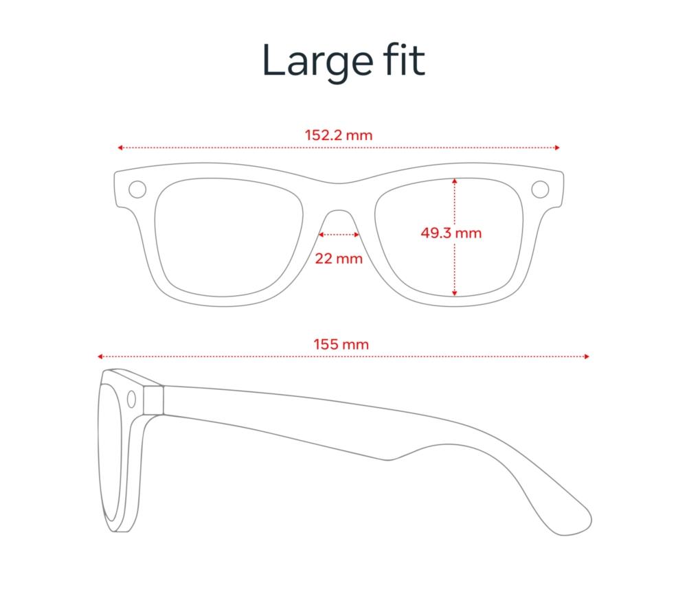 RAY-BAN META Wayfarer (Gen 2) Glasses - Matte Black with Polarised Gradient Graphite Lenses, Large image number 7 of 7