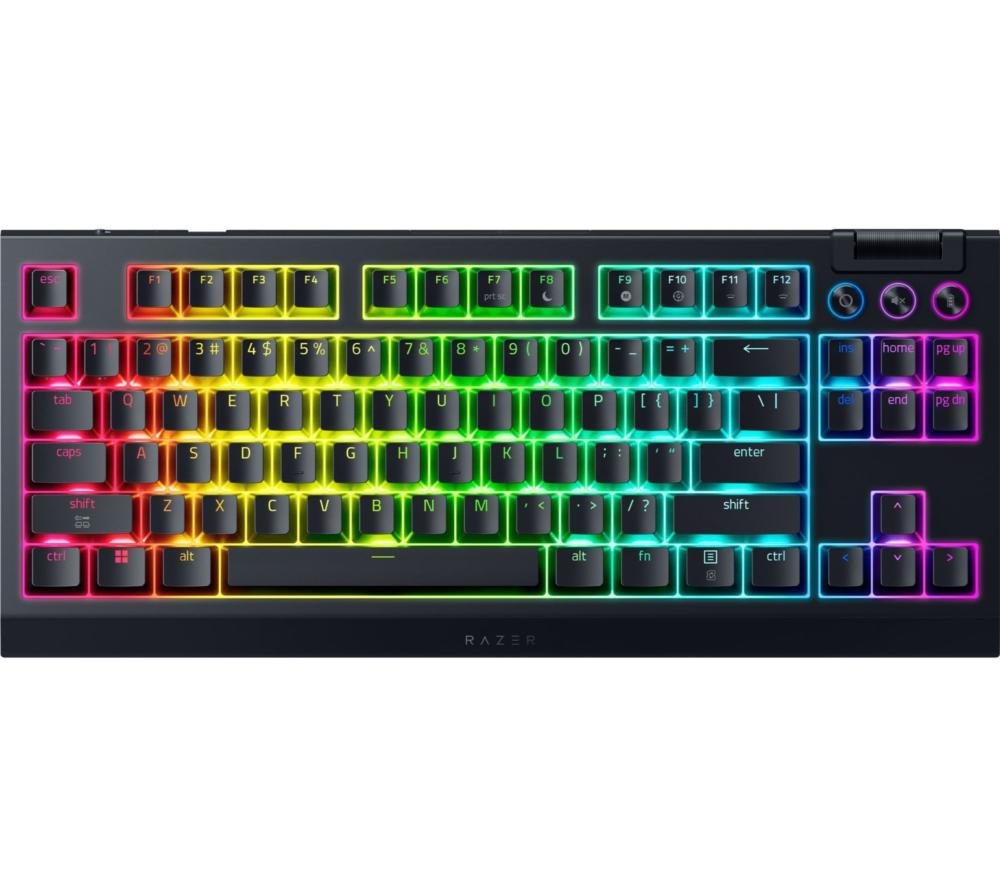 RAZER BlackWidow V4 Low-profile Tenkeyless HyperSpeed Wireless Mechanical Gaming Keyboard - Black