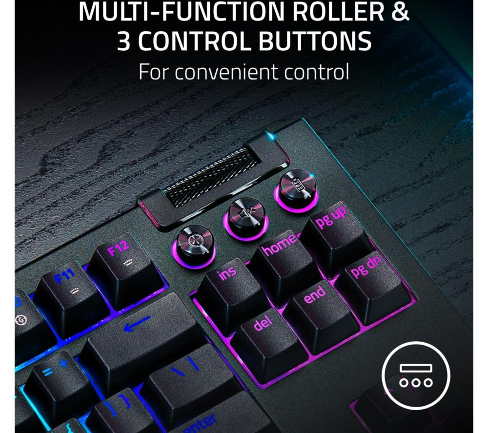 RAZER BlackWidow V4 Low-profile Tenkeyless HyperSpeed Wireless Mechanical Gaming Keyboard - Black image number 5 of 10